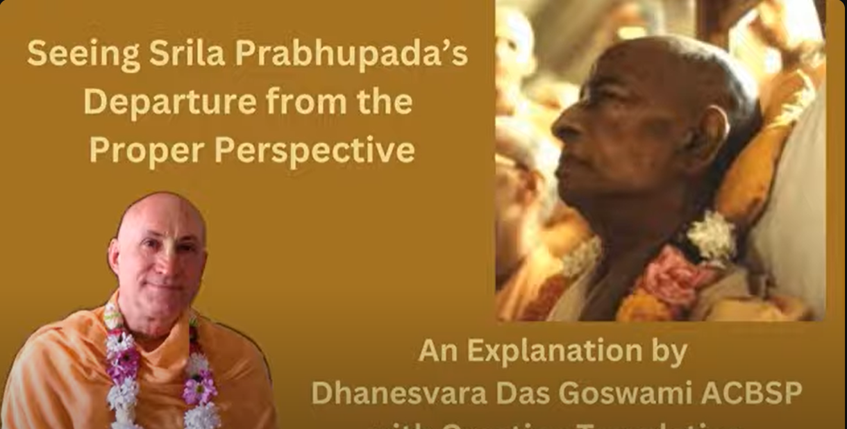 Seeing Srila Prabhupada's disappearance in the Proper Perspective - with Croatian Translation